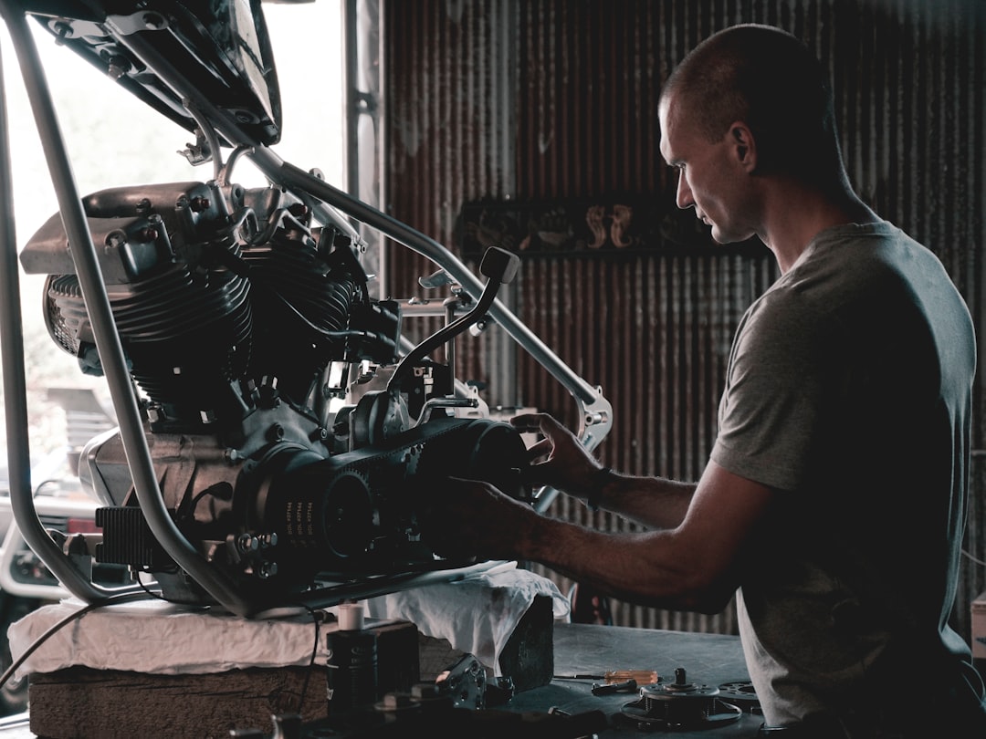 Man holding engines